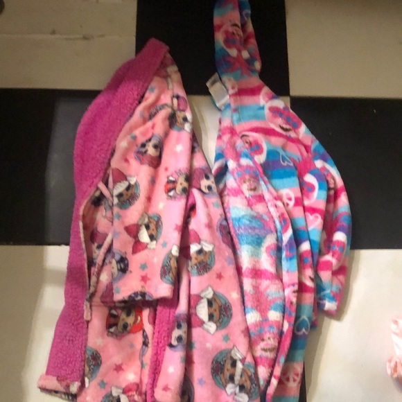 L.O.L. Surprise! Pajamas Two Kids Bathrobes Sz 6 Lol Dolls And